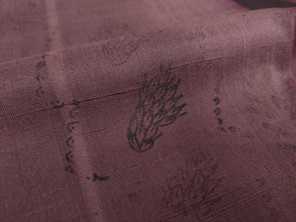 平和屋着物●訪問着　作家物　紬地　花間道　正絹　逸品　DAAY1496ps