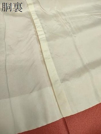 平和屋着物●上質な色無地　甚三紅色　正絹　逸品　DAAY1497ps