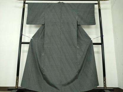 平和屋着物●本塩沢 110亀甲 斜線文 正絹 逸品 DAAY1520ps