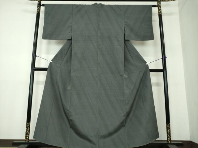 平和屋着物●本塩沢 110亀甲 斜線文 正絹 逸品 DAAY1520ps