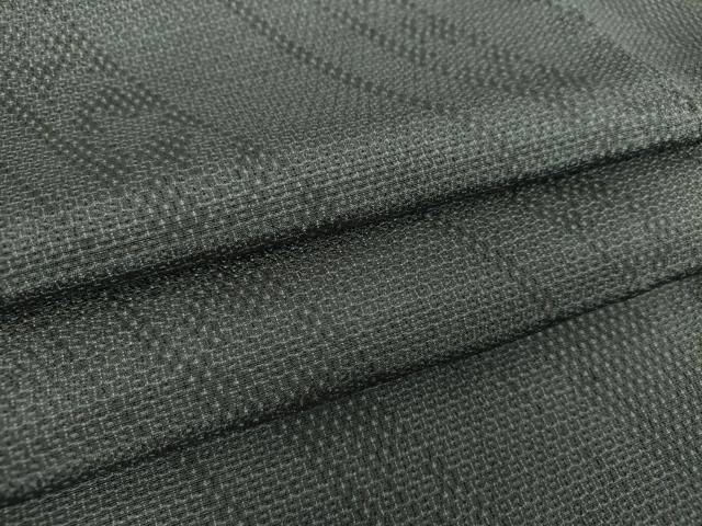 平和屋着物●本塩沢 110亀甲 斜線文 正絹 逸品 DAAY1520ps