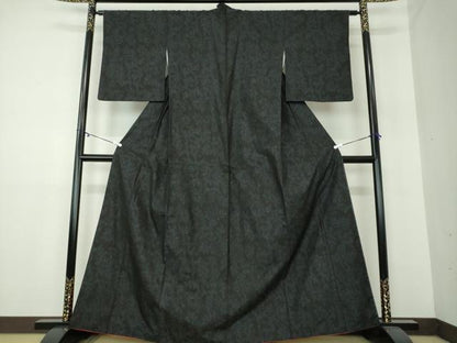 平和屋着物●本場大島紬 草花文 吉田織物謹製 証紙付き 正絹 逸品 DAAY1521ps