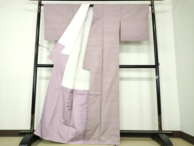 平和屋着物●結城紬 色無地 枯野色 正絹 逸品 未使用 DAAY1533ps