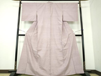 平和屋着物●結城紬 色無地 枯野色 正絹 逸品 未使用 DAAY1533ps