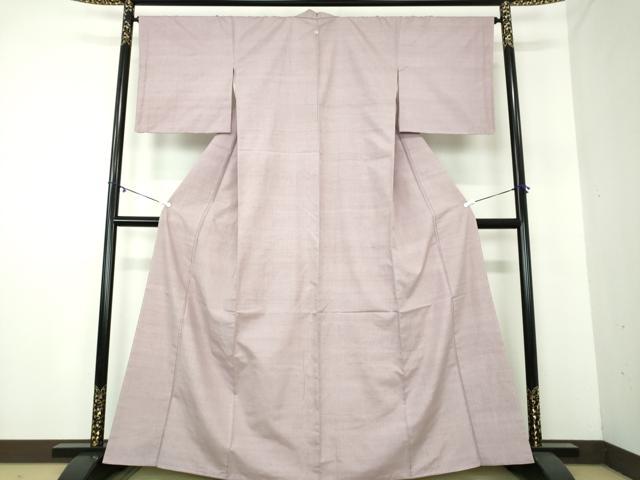 平和屋着物●結城紬 色無地 枯野色 正絹 逸品 未使用 DAAY1533ps