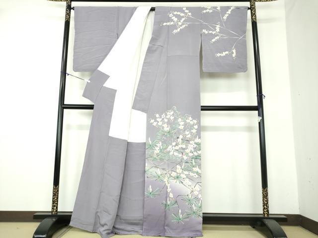 平和屋着物●本加賀友禅作家　前川哲　訪問着　枝梅松文　暈し染め　正絹　逸品　未使用　DAAY1538ps