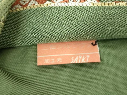 平和屋着物●六通柄袋帯 梅楓鳥文 金糸 正絹 逸品 DAAY1596ps