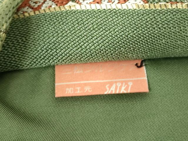 平和屋着物●六通柄袋帯 梅楓鳥文 金糸 正絹 逸品 DAAY1596ps
