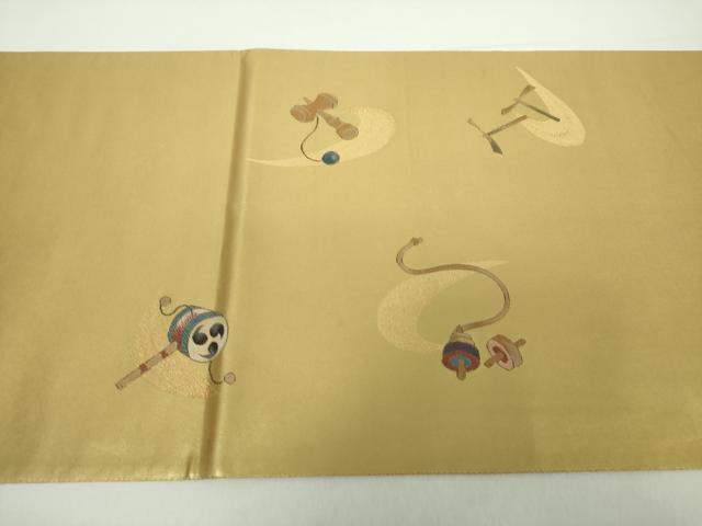 平和屋着物●西陣　橋本織物謹製　太鼓柄袋帯　作家物　竹梅　本金箔　証紙付き　正絹　逸品　DAAY1614ps