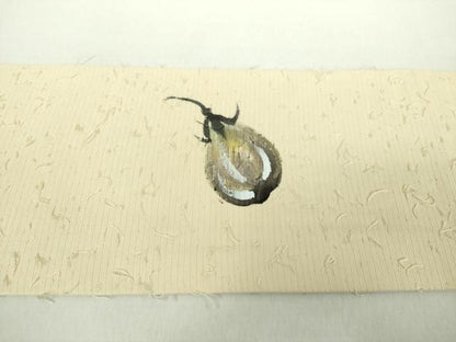 平和屋着物●九寸名古屋帯 髭紬 手描き 為せば成る為さねば成らぬ何事も 成り物 正絹 逸品 未使用 DAAY1623ps