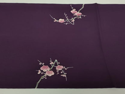 平和屋着物●塩瀬 九寸開き名古屋帯 枝梅 金彩 正絹 逸品 DAAY1630ps