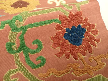 平和屋着物●西陣 川島織物 九寸名古屋帯 紬地 モール 花唐草文 正絹 逸品 DAAY1631ps