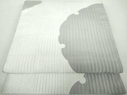 平和屋着物●八寸名古屋帯 雪輪文 正絹 逸品 DAAY1654ps