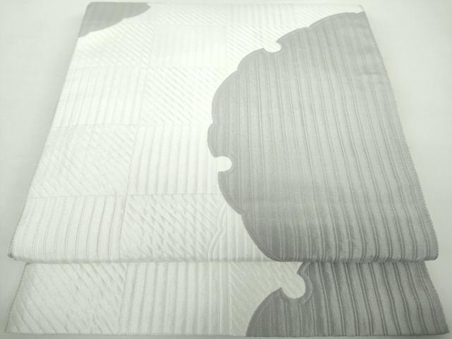 平和屋着物●八寸名古屋帯 雪輪文 正絹 逸品 DAAY1654ps