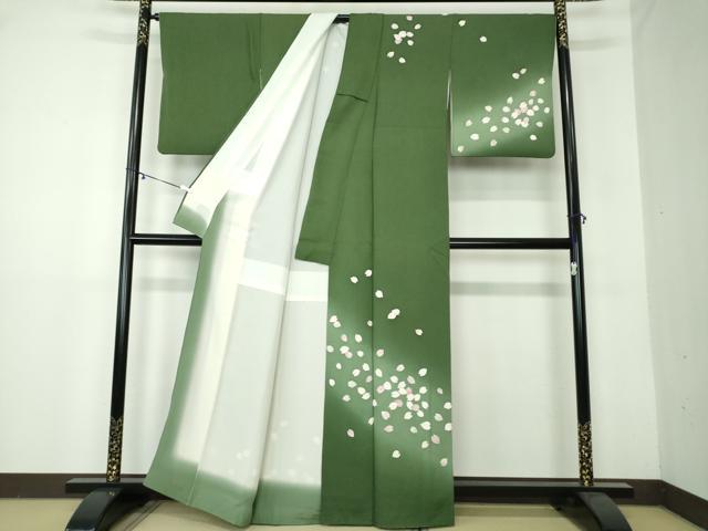 平和屋着物●訪問着 作家物 舞桜 暈し染め 金彩 正絹 逸品 DAAY1680ps