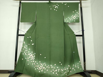 平和屋着物●訪問着 作家物 舞桜 暈し染め 金彩 正絹 逸品 DAAY1680ps
