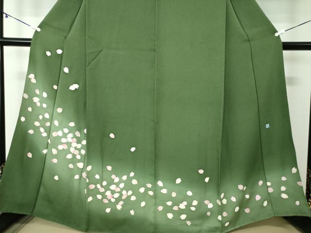 平和屋着物●訪問着 作家物 舞桜 暈し染め 金彩 正絹 逸品 DAAY1680ps