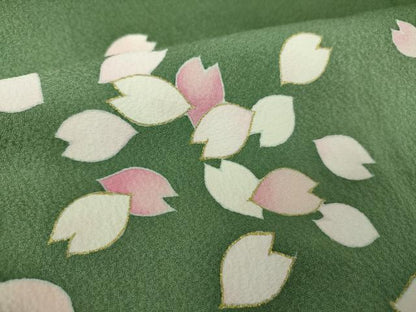平和屋着物●訪問着 作家物 舞桜 暈し染め 金彩 正絹 逸品 DAAY1680ps