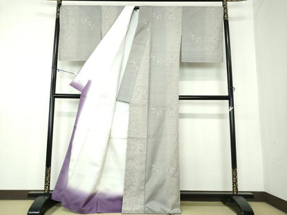 平和屋着物●本場大島紬 白大島 枝花文 やまと誂製 正絹 逸品 未使用 DAAY1682ps
