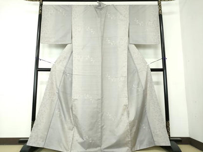 平和屋着物●本場大島紬 白大島 枝花文 やまと誂製 正絹 逸品 未使用 DAAY1682ps
