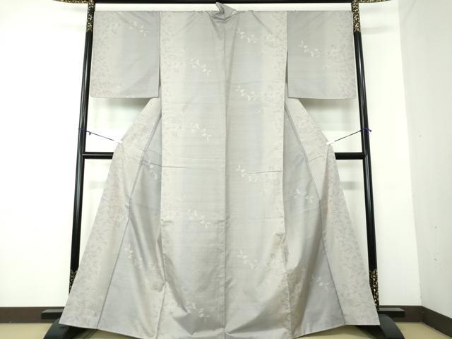 平和屋着物●本場大島紬 白大島 枝花文 やまと誂製 正絹 逸品 未使用 DAAY1682ps