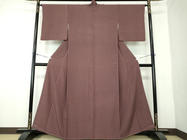 平和屋着物●上質な小紋　輪繋ぎ　正絹　逸品　未使用　DAAY1688ps
