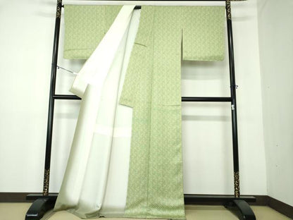 平和屋着物●上質な小紋　草花文　正絹　逸品　未使用　DAAY1701ps