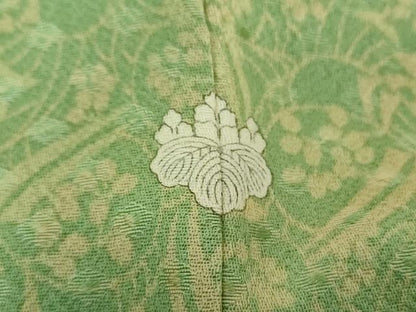 平和屋着物●上質な小紋　草花文　正絹　逸品　未使用　DAAY1701ps