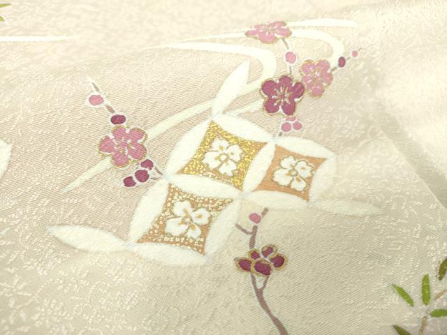 平和屋着物●訪問着　駒刺繍　七宝花文　金彩　正絹　逸品　DAAY1727ps