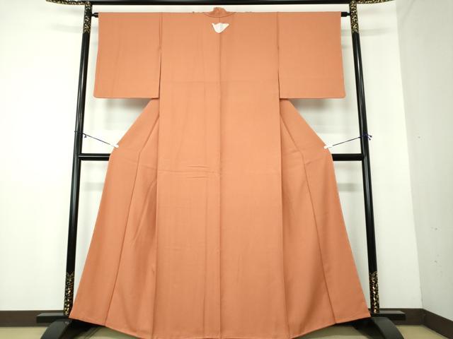 平和屋着物●上質な色無地　良縁きもの　華宴　遠州茶色　反端付き　正絹　逸品　未使用　DAAY1735ps