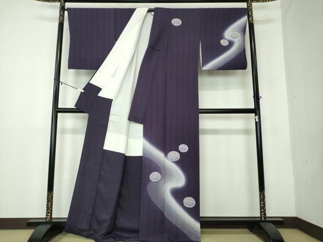 平和屋着物●訪問着 萩丸文 暈し染め 金彩 正絹 逸品 DAAY1739ps