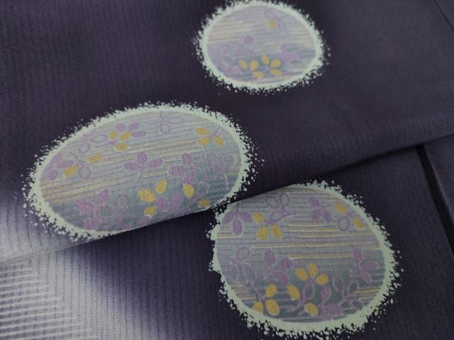 平和屋着物●訪問着 萩丸文 暈し染め 金彩 正絹 逸品 DAAY1739ps