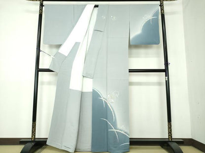 平和屋着物●訪問着 雪芝花丸文 暈し染め 正絹 逸品 DAAY1741ps