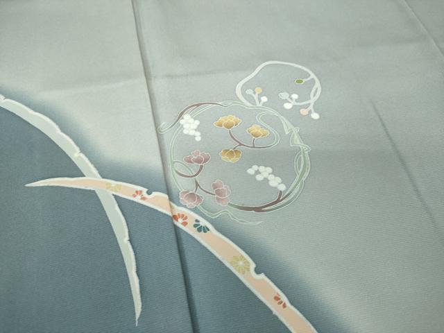 平和屋着物●訪問着 雪芝花丸文 暈し染め 正絹 逸品 DAAY1741ps