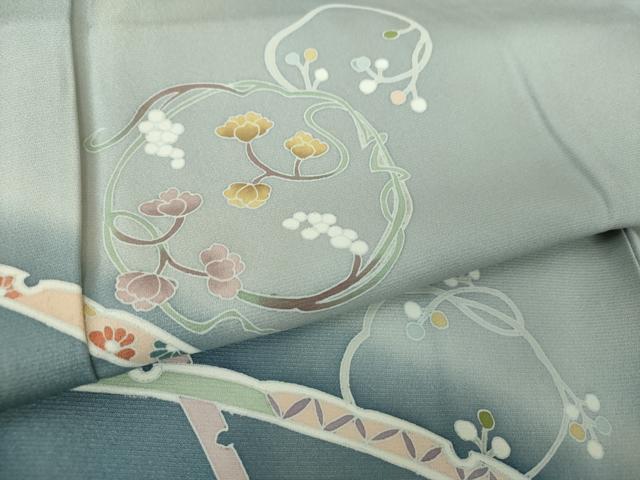 平和屋着物●訪問着 雪芝花丸文 暈し染め 正絹 逸品 DAAY1741ps