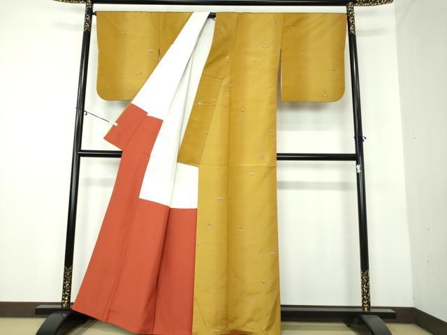 平和屋着物●上質な紬 折り鶴 正絹 逸品 DAAY1742ps