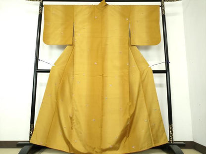 平和屋着物●上質な紬 折り鶴 正絹 逸品 DAAY1742ps