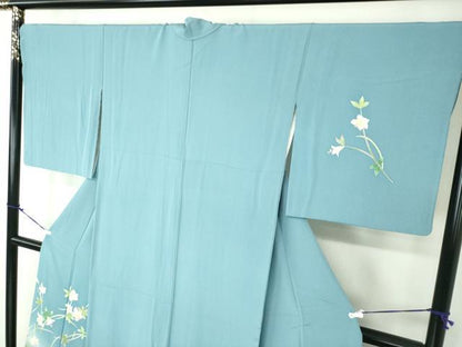平和屋着物●本加賀友禅作家 南克治 訪問着 草花文 暈し染め 正絹 逸品 DAAY1760ps