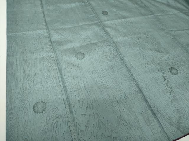 平和屋着物●訪問着　紬地　木目文　菊文　正絹　逸品　DAAY1762ps
