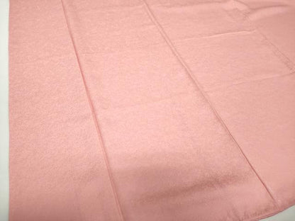 平和屋着物●上質な色無地 霞地紋 紅梅色 正絹 逸品 DAAY1778ps