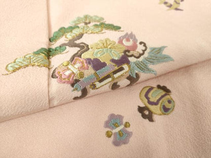 平和屋着物●八代 玉屋庄兵衛 訪問着 駒刺繍 総刺繍 宝尽くし 金糸 正絹 逸品 DAAY1782ps