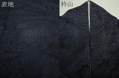 平和屋着物●結城紬　草花文　正絹　逸品　DAAY1823ps