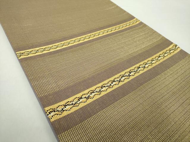 平和屋着物●太鼓柄袋帯　横段文　金糸　正絹　逸品　DAAY1857ps