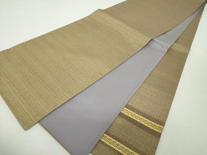 平和屋着物●太鼓柄袋帯　横段文　金糸　正絹　逸品　DAAY1857ps