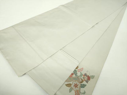 平和屋着物●太鼓柄袋帯　更紗花唐草文　金糸　鈴乃屋扱い　正絹　逸品　DAAY1860ps