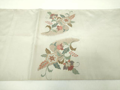 平和屋着物●太鼓柄袋帯　更紗花唐草文　金糸　鈴乃屋扱い　正絹　逸品　DAAY1860ps