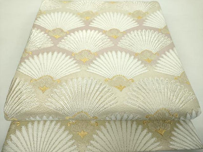 平和屋着物●六通柄袋帯 唐織 若松葉 金銀糸 正絹 逸品 DAAY1890ps