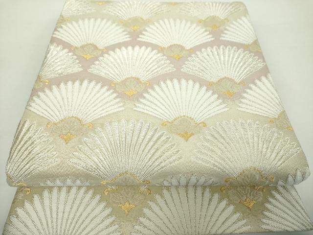 平和屋着物●六通柄袋帯 唐織 若松葉 金銀糸 正絹 逸品 DAAY1890ps