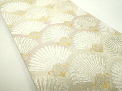 平和屋着物●六通柄袋帯 唐織 若松葉 金銀糸 正絹 逸品 DAAY1890ps