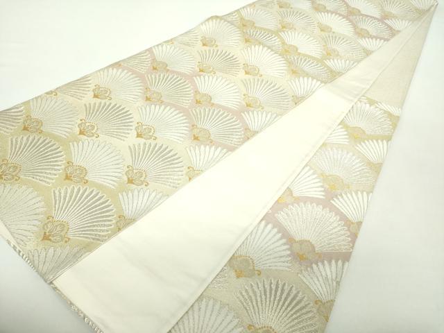 平和屋着物●六通柄袋帯 唐織 若松葉 金銀糸 正絹 逸品 DAAY1890ps